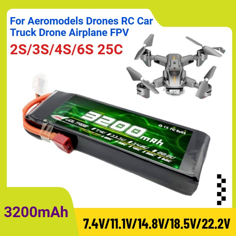 Drone Rc Truck - Akumulator Lipo 3200mAh 2S/3S/4S/6S 25C 7.4V/11.1V/14.8V/18.5V/22.2V
