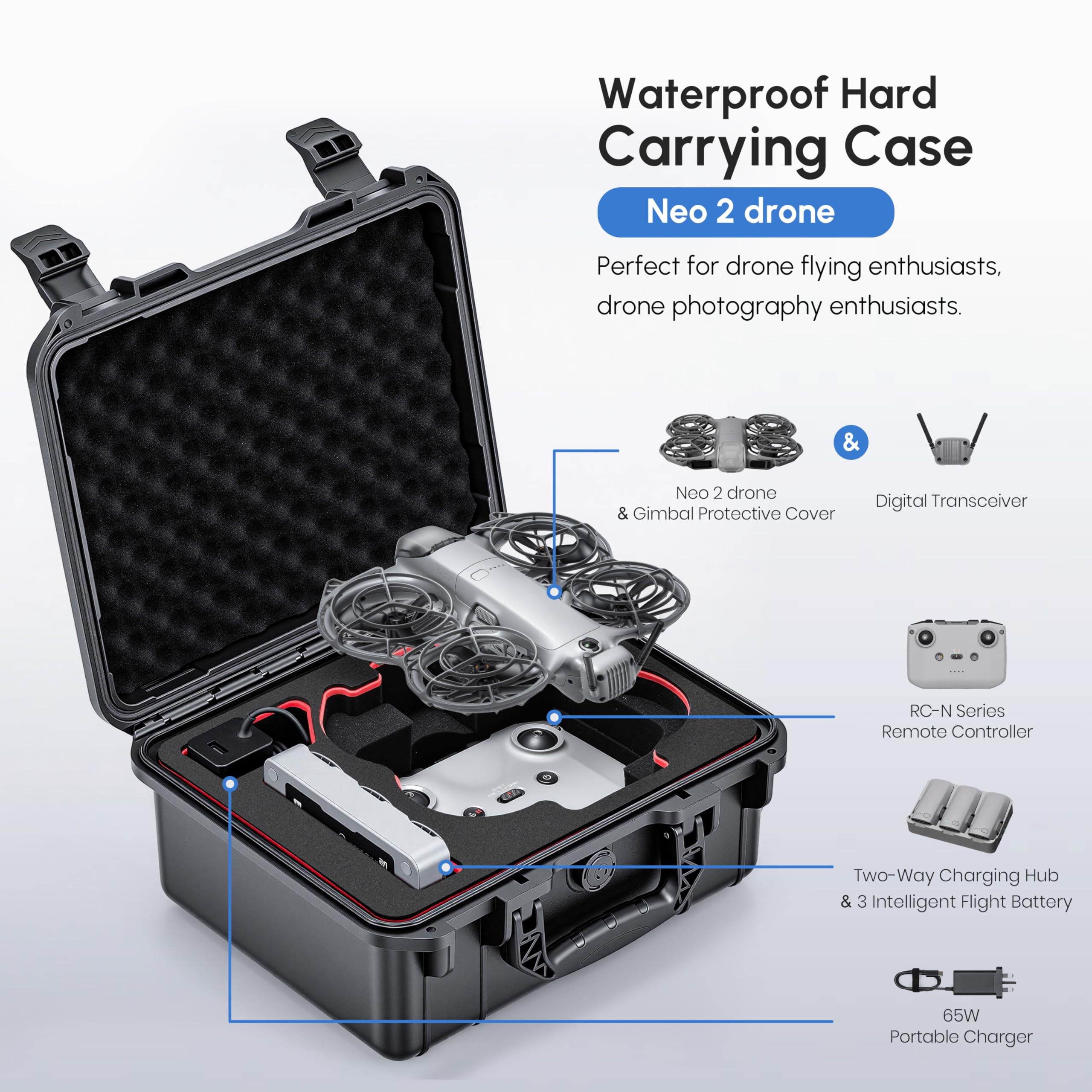 Drone Neo Rc - Etui NEO 2, wodoodporne, twarde etui