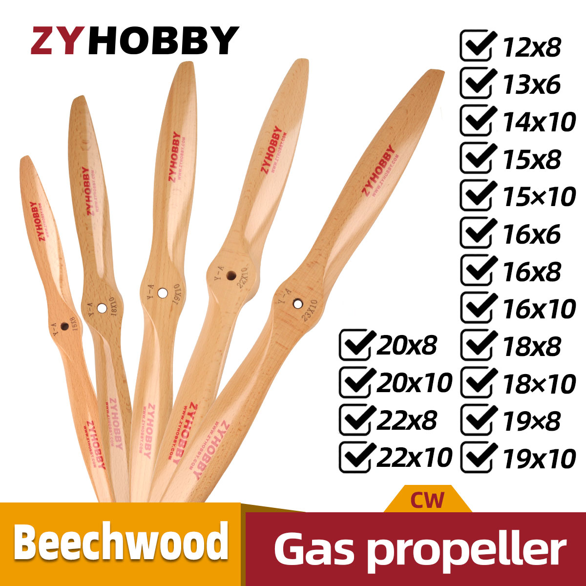 Propeller Balancer Tool - 1 szt. Drewniana śmigła CW do