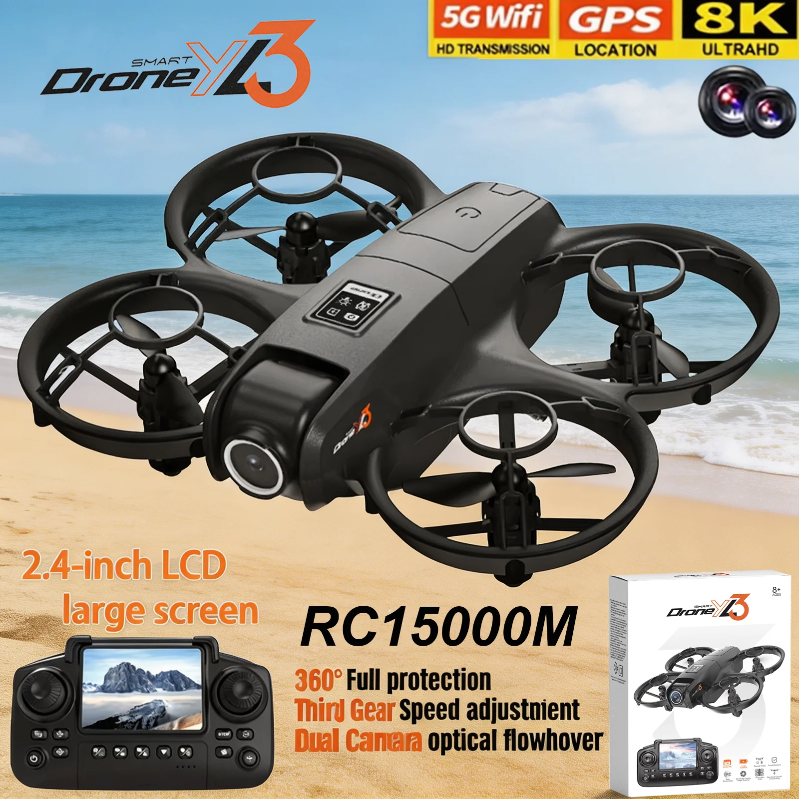 Drone E88Pro Rc 4K - Nowy dron RC YL3 8K 1080P