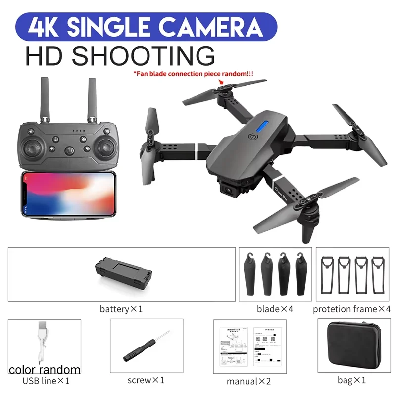 Drone E88Pro Rc 4K - Dron 4K E88Pro z podwójną kamerą