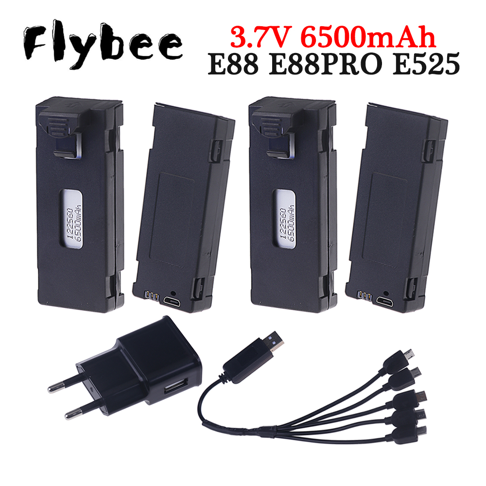 Drone E88 Rc Quadcopter - Akumulator 3.7V 6500mAh ładowarka do Drone
