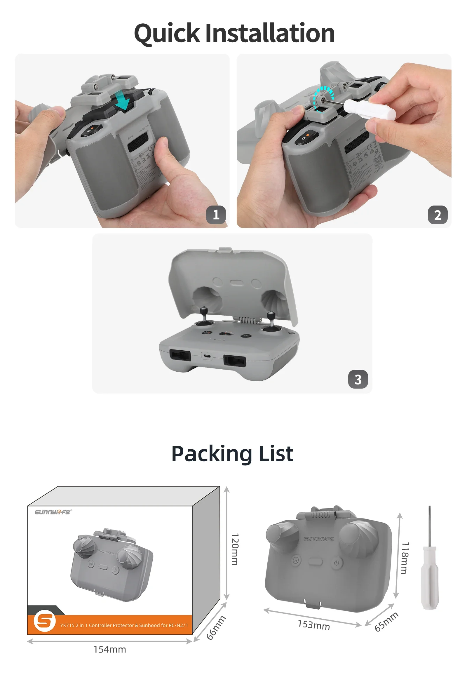 Osłona kontrolera 2 w 1, osłon – Drone Dji Rc Mini 3 recenzja i cena