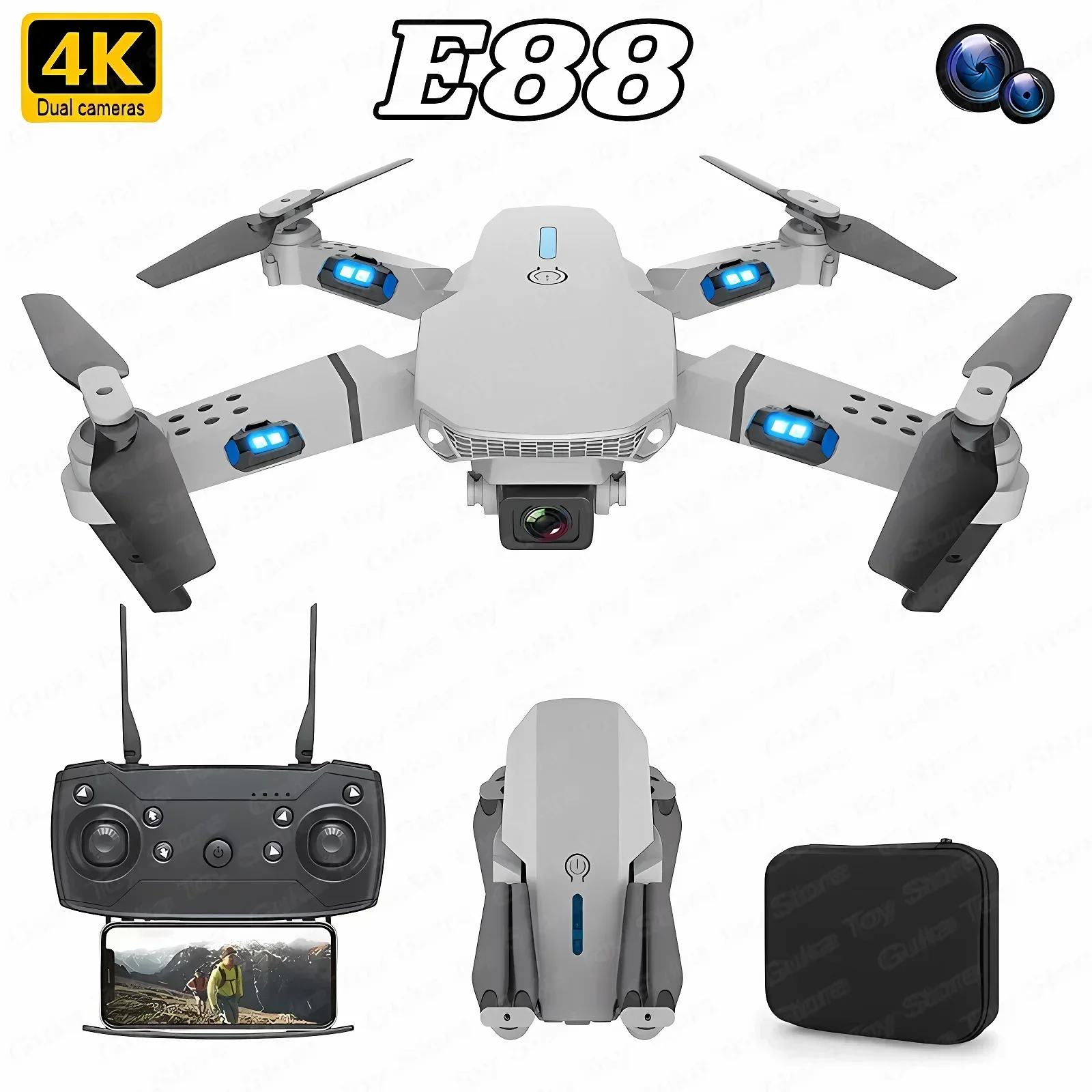 E88 Pro WIFI FPV Drone Wide An – Drone E88Pro Rc 4K recenzja i cena