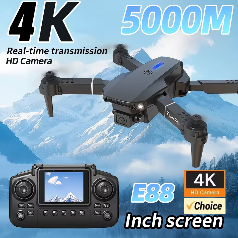 Dron z podwójną kamerą 4K HD d – Drone E88 Rc Quadcopter recenzja i cena