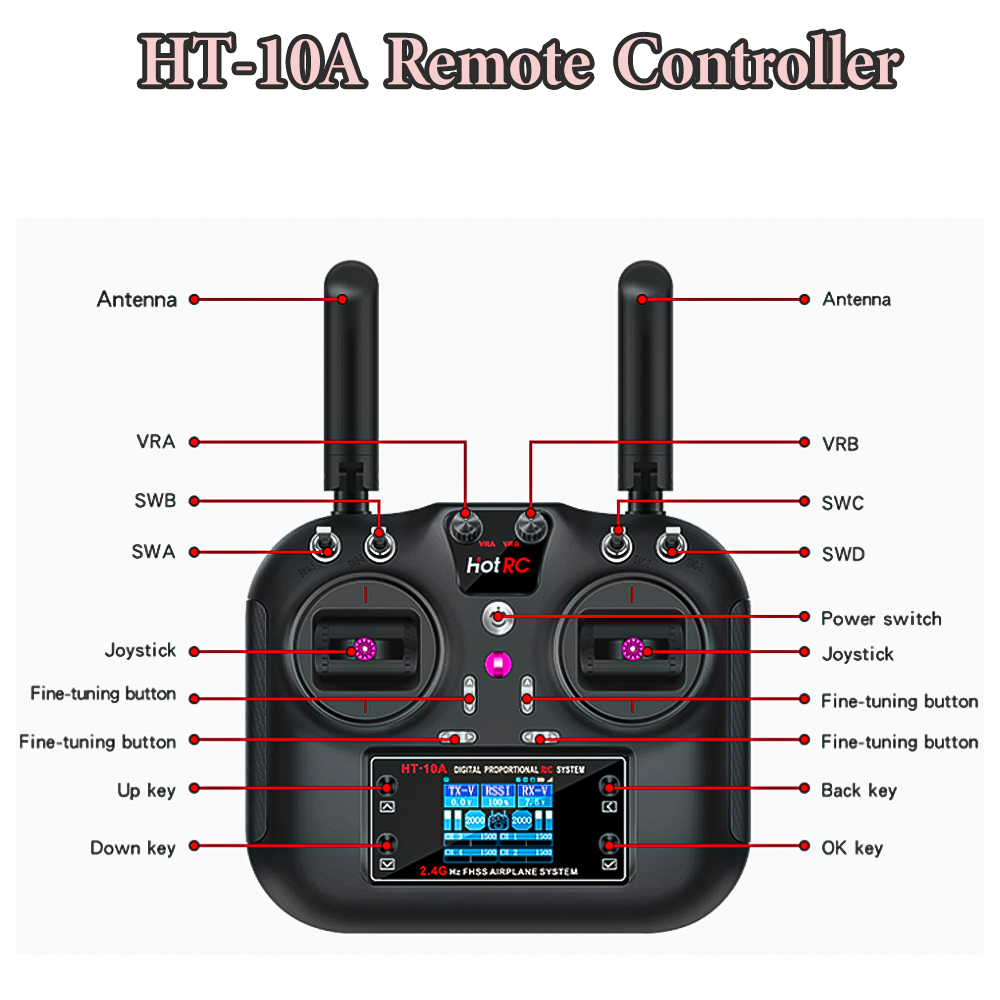 Hotrc Hot RC HT-10A HT10A 2.4G – Drone Rc Parts recenzja i cena